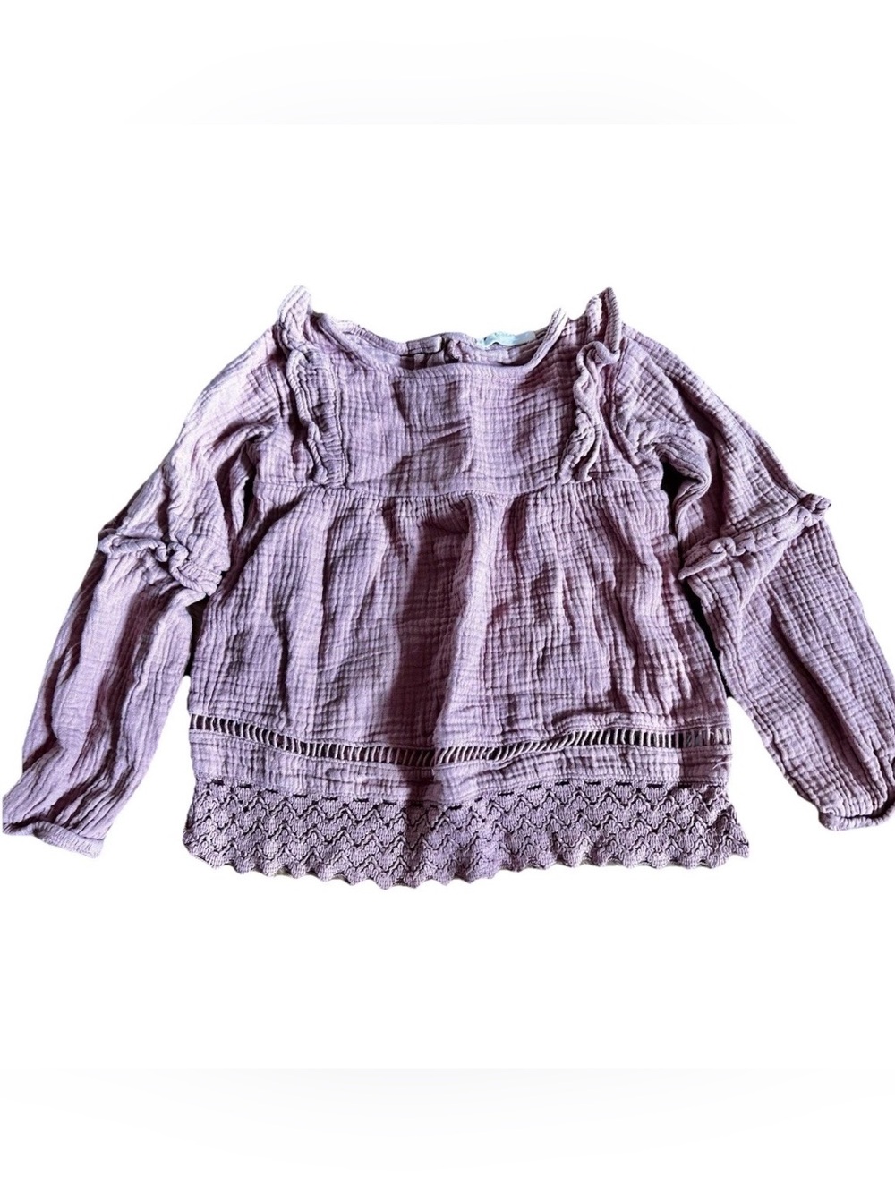 Jessica Simpson dark rose pink long sleeves top for girls - sz 5/6